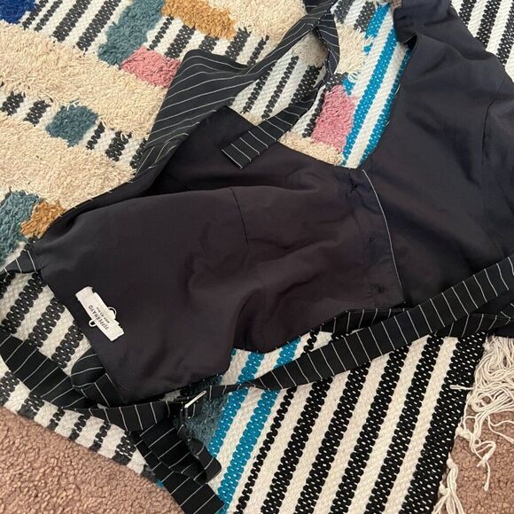 Pepper Mayo Hollywood Boulevard Vest Crop - Pinstripe M - Picture 12 of 13